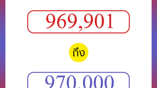 วิธีนับตัวเลขภาษาอังกฤษ 969901 ถึง 970000 เอาไว้คุยกับชาวต่างชาติ