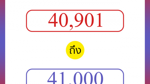 วิธีนับตัวเลขภาษาอังกฤษ 40901 ถึง 41000 เอาไว้คุยกับชาวต่างชาติ
