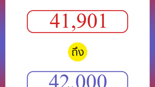 วิธีนับตัวเลขภาษาอังกฤษ 41901 ถึง 42000 เอาไว้คุยกับชาวต่างชาติ