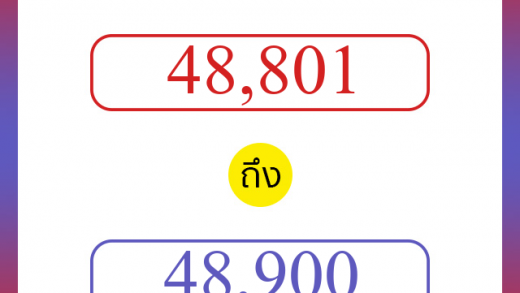 วิธีนับตัวเลขภาษาอังกฤษ 48801 ถึง 48900 เอาไว้คุยกับชาวต่างชาติ