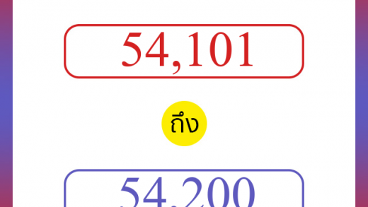 วิธีนับตัวเลขภาษาอังกฤษ 54101 ถึง 54200 เอาไว้คุยกับชาวต่างชาติ