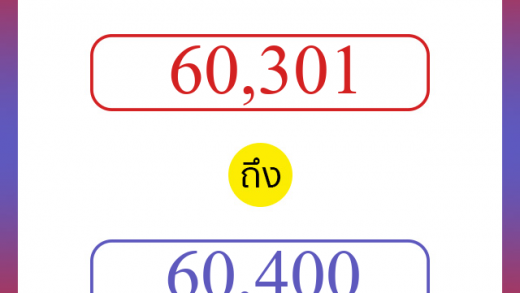 วิธีนับตัวเลขภาษาอังกฤษ 60301 ถึง 60400 เอาไว้คุยกับชาวต่างชาติ