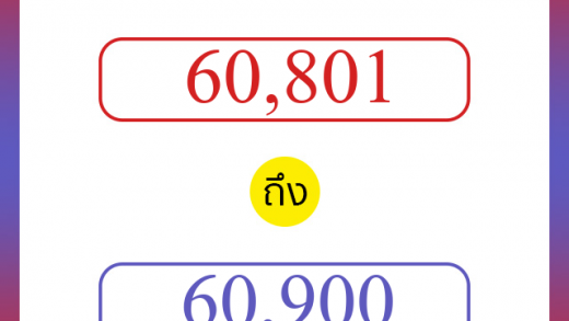 วิธีนับตัวเลขภาษาอังกฤษ 60801 ถึง 60900 เอาไว้คุยกับชาวต่างชาติ