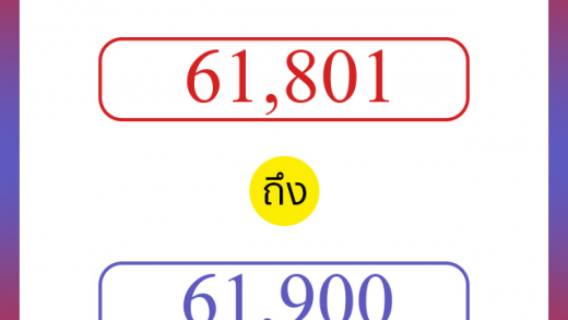 วิธีนับตัวเลขภาษาอังกฤษ 61801 ถึง 61900 เอาไว้คุยกับชาวต่างชาติ
