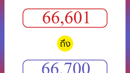 วิธีนับตัวเลขภาษาอังกฤษ 66601 ถึง 66700 เอาไว้คุยกับชาวต่างชาติ