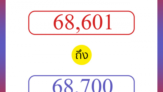 วิธีนับตัวเลขภาษาอังกฤษ 68601 ถึง 68700 เอาไว้คุยกับชาวต่างชาติ