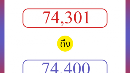 วิธีนับตัวเลขภาษาอังกฤษ 74301 ถึง 74400 เอาไว้คุยกับชาวต่างชาติ