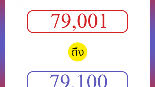 วิธีนับตัวเลขภาษาอังกฤษ 79001 ถึง 79100 เอาไว้คุยกับชาวต่างชาติ