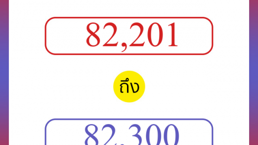 วิธีนับตัวเลขภาษาอังกฤษ 82201 ถึง 82300 เอาไว้คุยกับชาวต่างชาติ