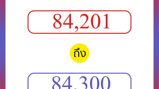 วิธีนับตัวเลขภาษาอังกฤษ 84201 ถึง 84300 เอาไว้คุยกับชาวต่างชาติ