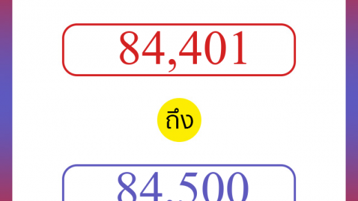 วิธีนับตัวเลขภาษาอังกฤษ 84401 ถึง 84500 เอาไว้คุยกับชาวต่างชาติ