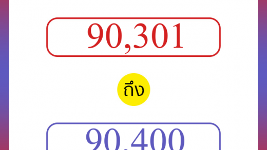 วิธีนับตัวเลขภาษาอังกฤษ 90301 ถึง 90400 เอาไว้คุยกับชาวต่างชาติ