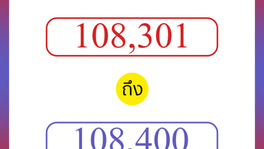 วิธีนับตัวเลขภาษาอังกฤษ 108301 ถึง 108400 เอาไว้คุยกับชาวต่างชาติ