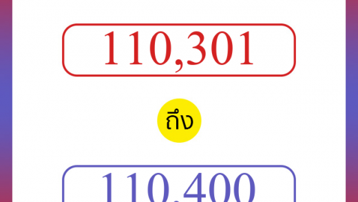 วิธีนับตัวเลขภาษาอังกฤษ 110301 ถึง 110400 เอาไว้คุยกับชาวต่างชาติ