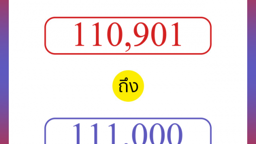 วิธีนับตัวเลขภาษาอังกฤษ 110901 ถึง 111000 เอาไว้คุยกับชาวต่างชาติ