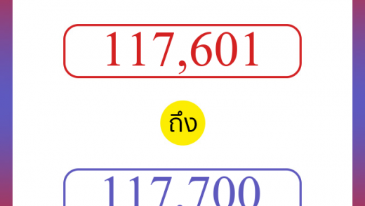 วิธีนับตัวเลขภาษาอังกฤษ 117601 ถึง 117700 เอาไว้คุยกับชาวต่างชาติ