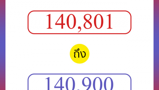 วิธีนับตัวเลขภาษาอังกฤษ 140801 ถึง 140900 เอาไว้คุยกับชาวต่างชาติ