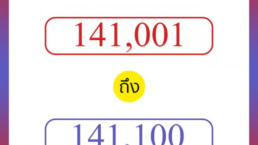 วิธีนับตัวเลขภาษาอังกฤษ 141001 ถึง 141100 เอาไว้คุยกับชาวต่างชาติ