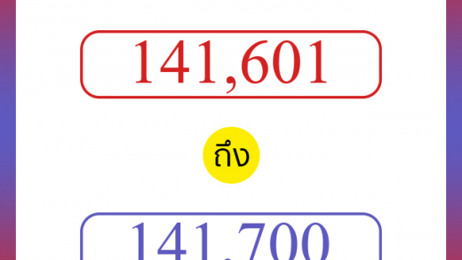 วิธีนับตัวเลขภาษาอังกฤษ 141601 ถึง 141700 เอาไว้คุยกับชาวต่างชาติ