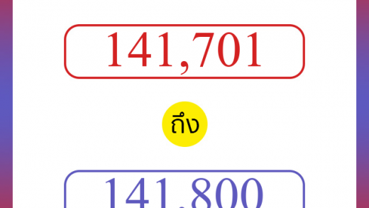 วิธีนับตัวเลขภาษาอังกฤษ 141701 ถึง 141800 เอาไว้คุยกับชาวต่างชาติ