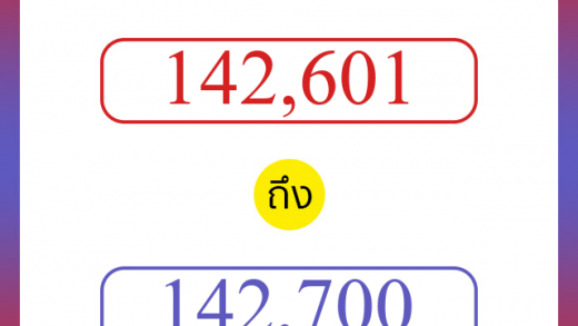 วิธีนับตัวเลขภาษาอังกฤษ 142601 ถึง 142700 เอาไว้คุยกับชาวต่างชาติ