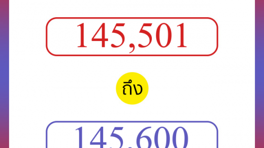 วิธีนับตัวเลขภาษาอังกฤษ 145501 ถึง 145600 เอาไว้คุยกับชาวต่างชาติ