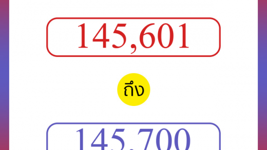 วิธีนับตัวเลขภาษาอังกฤษ 145601 ถึง 145700 เอาไว้คุยกับชาวต่างชาติ