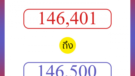 วิธีนับตัวเลขภาษาอังกฤษ 146401 ถึง 146500 เอาไว้คุยกับชาวต่างชาติ