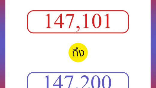 วิธีนับตัวเลขภาษาอังกฤษ 147101 ถึง 147200 เอาไว้คุยกับชาวต่างชาติ