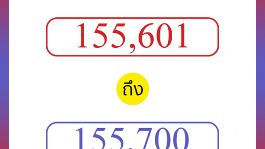 วิธีนับตัวเลขภาษาอังกฤษ 155601 ถึง 155700 เอาไว้คุยกับชาวต่างชาติ