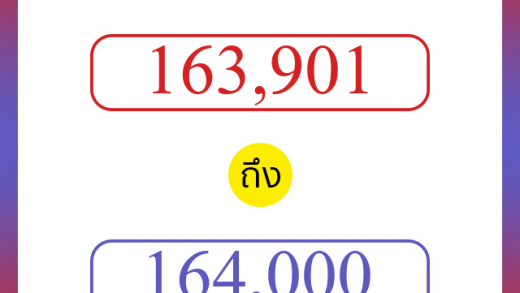 วิธีนับตัวเลขภาษาอังกฤษ 163901 ถึง 164000 เอาไว้คุยกับชาวต่างชาติ