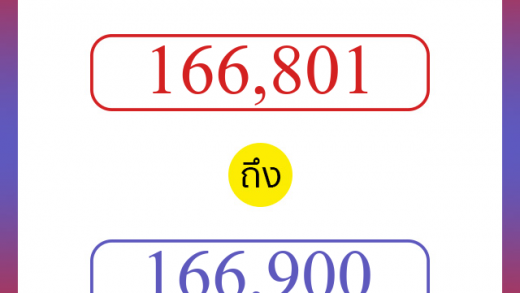 วิธีนับตัวเลขภาษาอังกฤษ 166801 ถึง 166900 เอาไว้คุยกับชาวต่างชาติ