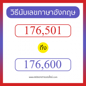 วิธีนับตัวเลขภาษาอังกฤษ 176501 ถึง 176600 เอาไว้คุยกับชาวต่างชาติ