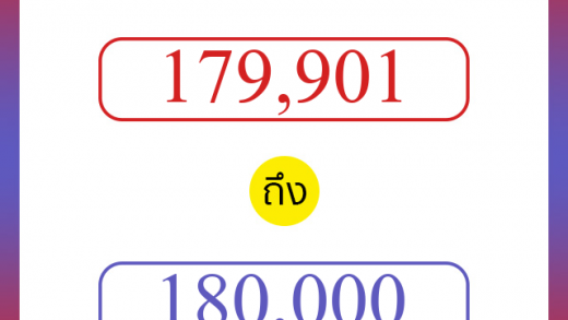 วิธีนับตัวเลขภาษาอังกฤษ 179901 ถึง 180000 เอาไว้คุยกับชาวต่างชาติ