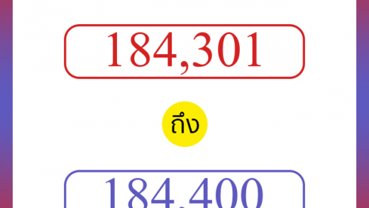 วิธีนับตัวเลขภาษาอังกฤษ 184301 ถึง 184400 เอาไว้คุยกับชาวต่างชาติ
