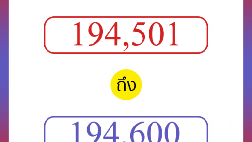 วิธีนับตัวเลขภาษาอังกฤษ 194501 ถึง 194600 เอาไว้คุยกับชาวต่างชาติ