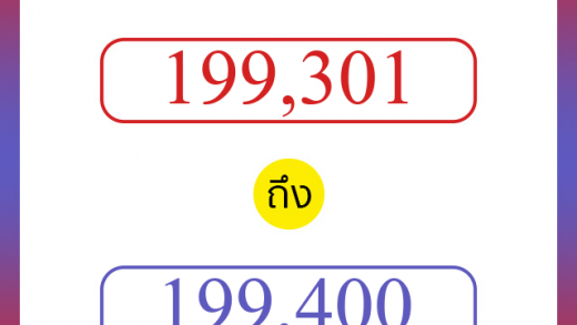 วิธีนับตัวเลขภาษาอังกฤษ 199301 ถึง 199400 เอาไว้คุยกับชาวต่างชาติ