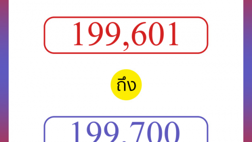 วิธีนับตัวเลขภาษาอังกฤษ 199601 ถึง 199700 เอาไว้คุยกับชาวต่างชาติ