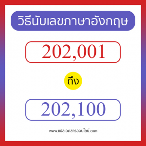 วิธีนับตัวเลขภาษาอังกฤษ 202001 ถึง 202100 เอาไว้คุยกับชาวต่างชาติ