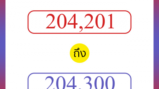 วิธีนับตัวเลขภาษาอังกฤษ 204201 ถึง 204300 เอาไว้คุยกับชาวต่างชาติ
