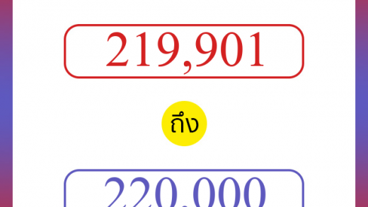 วิธีนับตัวเลขภาษาอังกฤษ 219901 ถึง 220000 เอาไว้คุยกับชาวต่างชาติ
