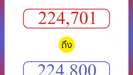 วิธีนับตัวเลขภาษาอังกฤษ 224701 ถึง 224800 เอาไว้คุยกับชาวต่างชาติ