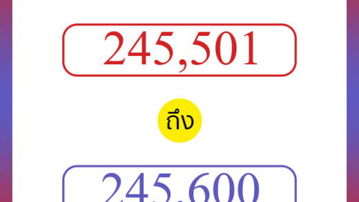 วิธีนับตัวเลขภาษาอังกฤษ 245501 ถึง 245600 เอาไว้คุยกับชาวต่างชาติ