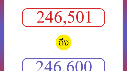 วิธีนับตัวเลขภาษาอังกฤษ 246501 ถึง 246600 เอาไว้คุยกับชาวต่างชาติ