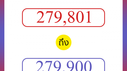 วิธีนับตัวเลขภาษาอังกฤษ 279801 ถึง 279900 เอาไว้คุยกับชาวต่างชาติ