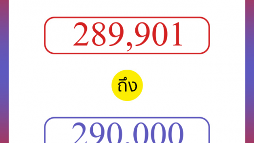 วิธีนับตัวเลขภาษาอังกฤษ 289901 ถึง 290000 เอาไว้คุยกับชาวต่างชาติ