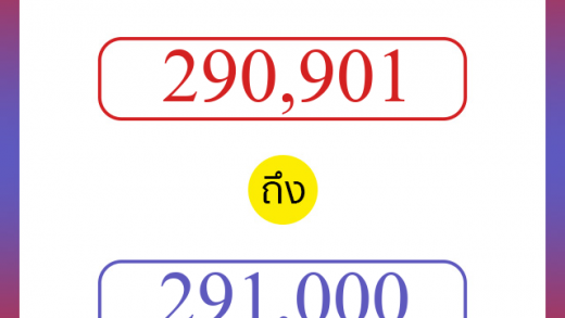 วิธีนับตัวเลขภาษาอังกฤษ 290901 ถึง 291000 เอาไว้คุยกับชาวต่างชาติ
