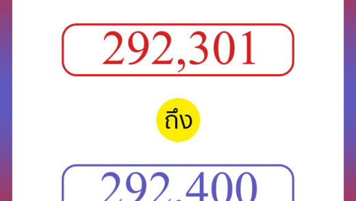 วิธีนับตัวเลขภาษาอังกฤษ 292301 ถึง 292400 เอาไว้คุยกับชาวต่างชาติ