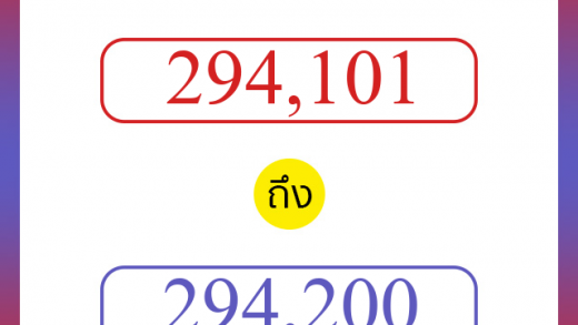 วิธีนับตัวเลขภาษาอังกฤษ 294101 ถึง 294200 เอาไว้คุยกับชาวต่างชาติ