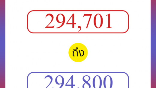 วิธีนับตัวเลขภาษาอังกฤษ 294701 ถึง 294800 เอาไว้คุยกับชาวต่างชาติ